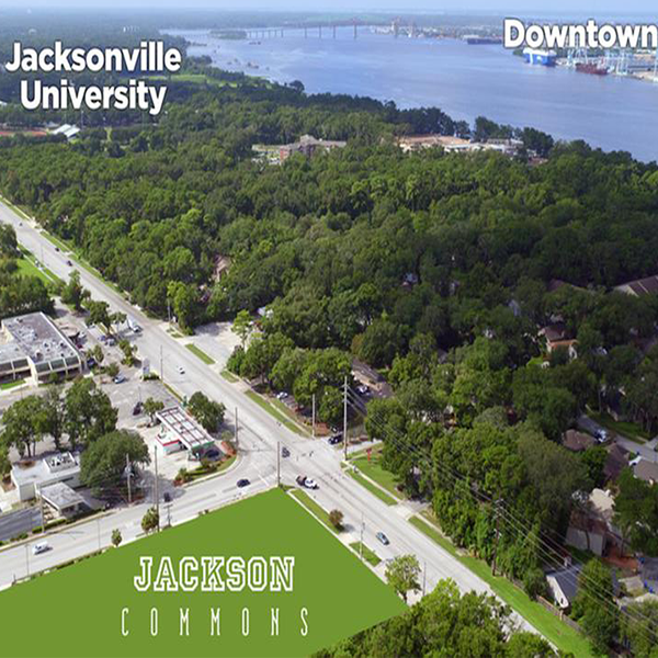 Jackson Commons and its surrounding community including Jacksonville University